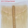 Highknight 613 Blonde Straight Human Hair Weave Bundle Mink Brazilian Virgin Cuticle Aligned Hair Bundles With Closure