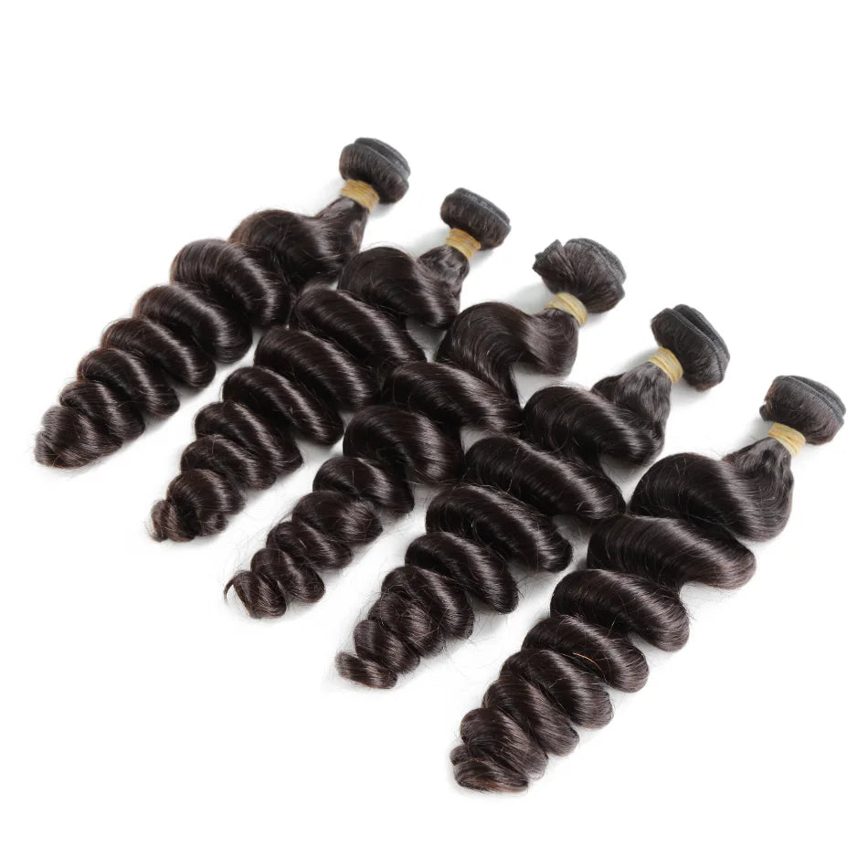 Links Brazilian Remy Human Hair Weave Bundles Loose Wave Bundles Natural Color 28 30 32 34 40 Inch Wavy Hair Extensions
