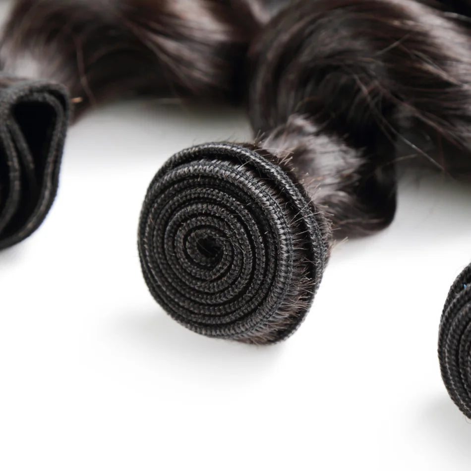 Links Brazilian Remy Human Hair Weave Bundles Loose Wave Bundles Natural Color 28 30 32 34 40 Inch Wavy Hair Extensions