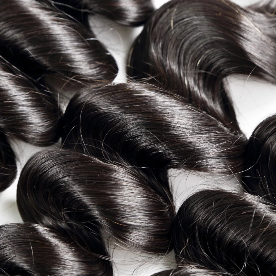 Links Brazilian Remy Human Hair Weave Bundles Loose Wave Bundles Natural Color 28 30 32 34 40 Inch Wavy Hair Extensions