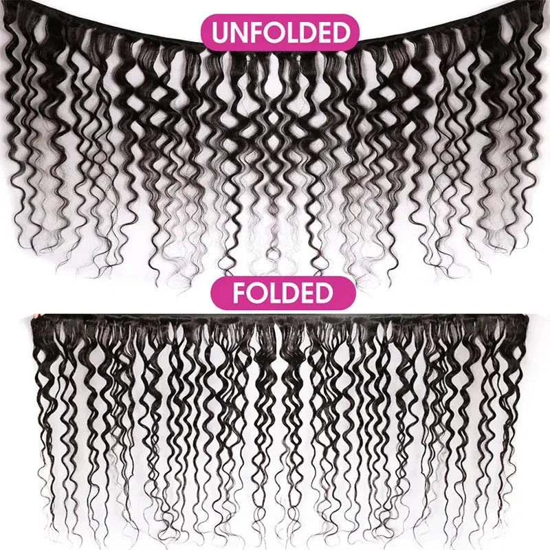 Higher Grade Raw Water Wave  Hair One Donor Hair Weave Bundles Extension Tape in Clip Ins Wigs Curly Hair Extensions