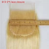 Highknight 613 Blonde Straight Human Hair Weave Bundle Mink Brazilian Virgin Cuticle Aligned Hair Bundles With Closure